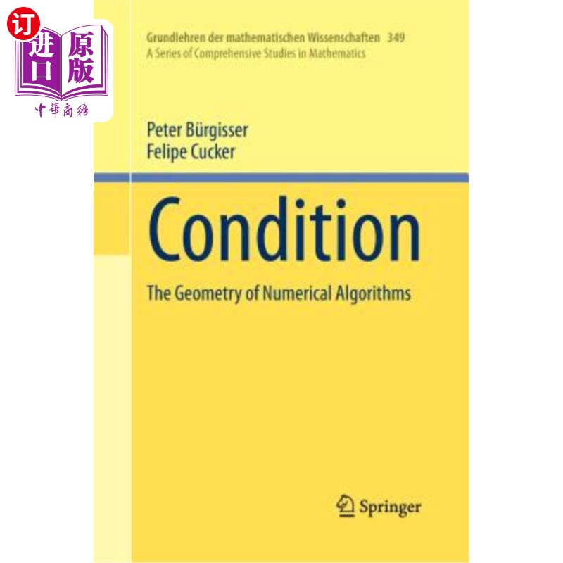 海外直订condition: the geometry of numerical algorithms 条件