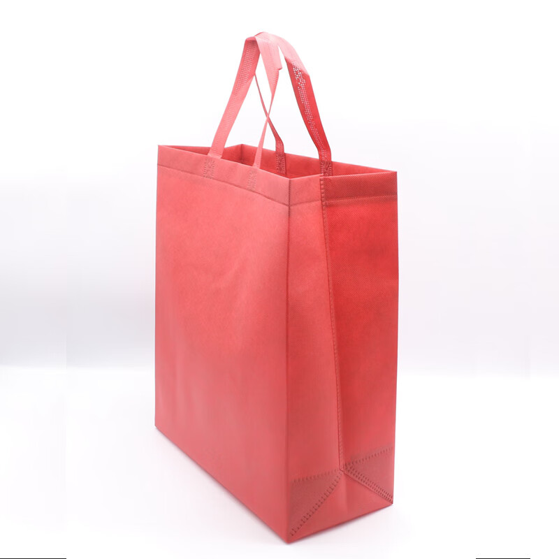 博瑥无纺布手提袋定制公司福利礼品袋广告袋包装购物袋订做宣传环保袋 枣红色 30x38x10竖款 10个