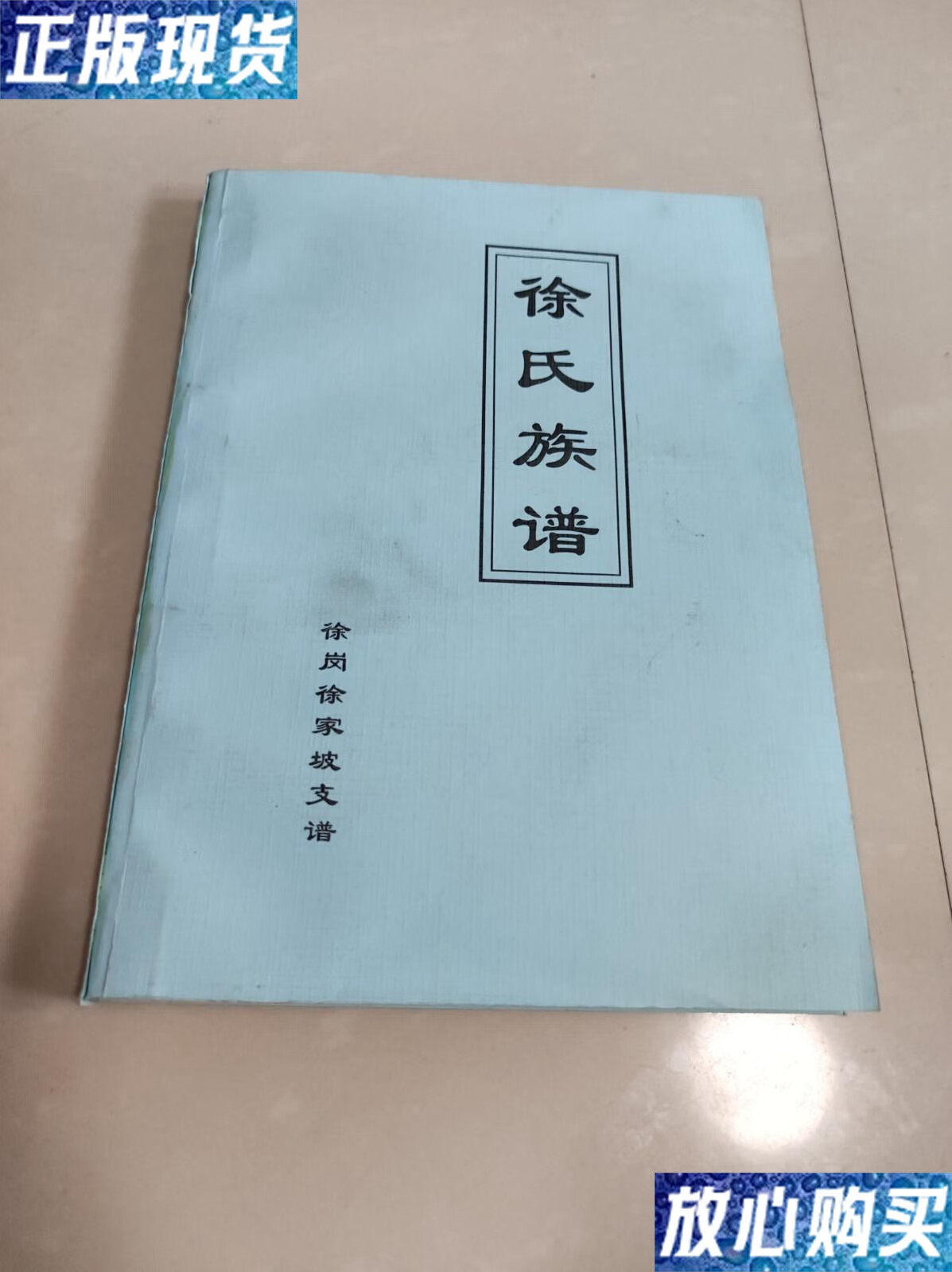 【二手9成新】徐氏族谱 /徐岗徐家坡支谱编委会 本书