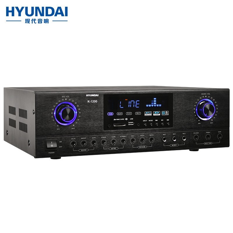 hyundai现代家庭影院ktv功放机 蓝牙大功率 专业电视卡拉ok家用会议
