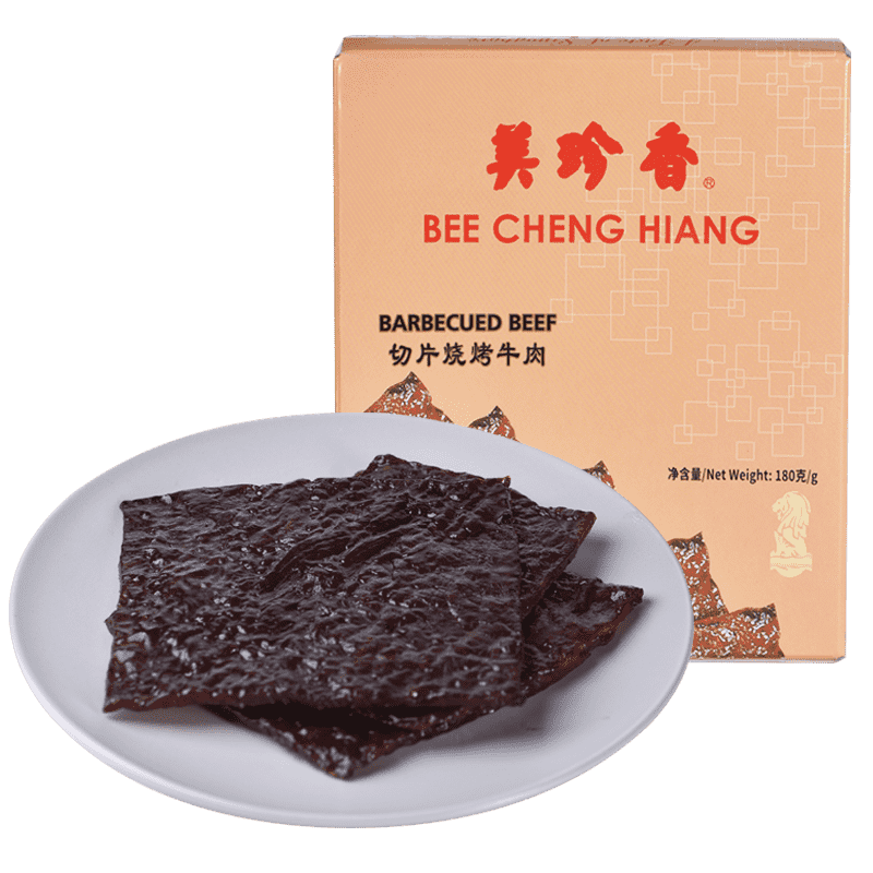 美珍香（BEE CHENG HIANG）切片燒烤牛肉禮盒180g 牛肉干肉脯類休閑零食禮盒節(jié)日送禮團(tuán)購(gòu)