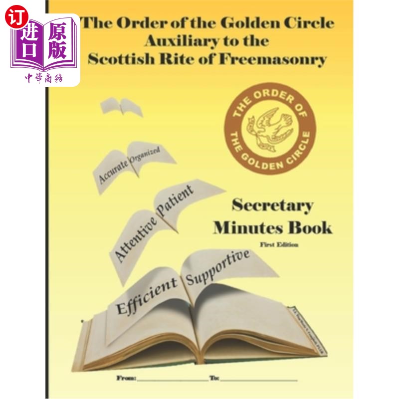 海外直订the order of the golden circle: secretary minutes book