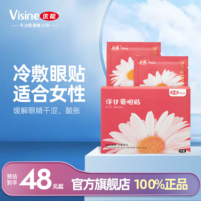 优能Visine 洋甘菊护眼贴冷敷眼贴 20片装