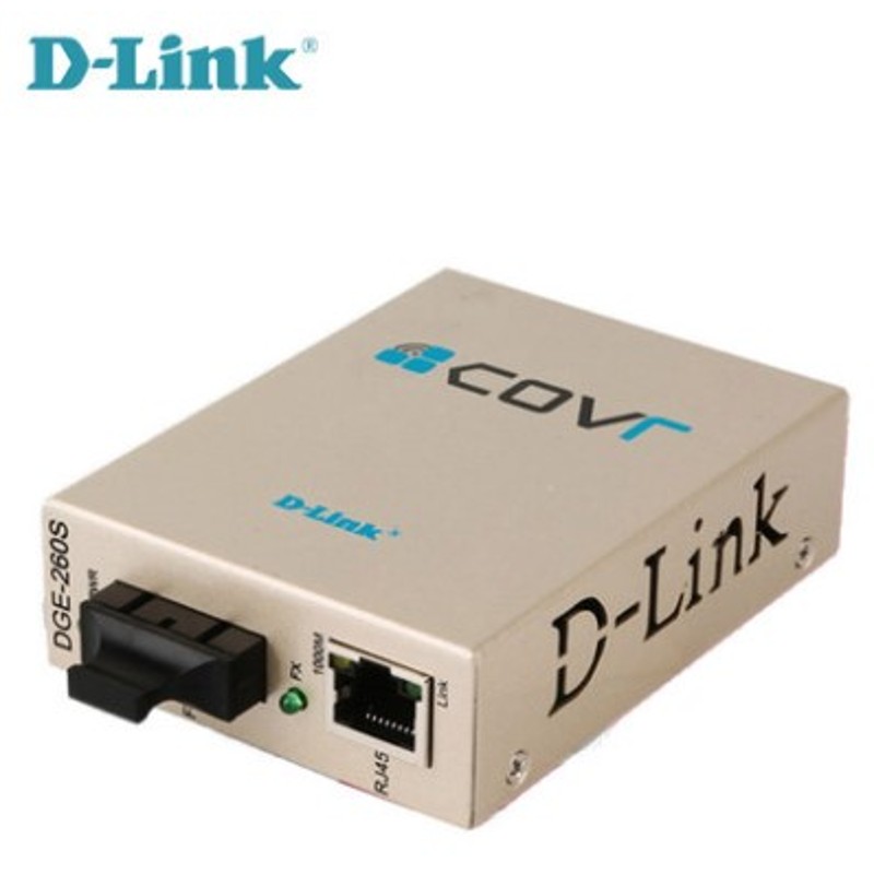 d-link dge-260s千兆单模双纤光纤收发器 双芯光电转换器 sc接口 图片