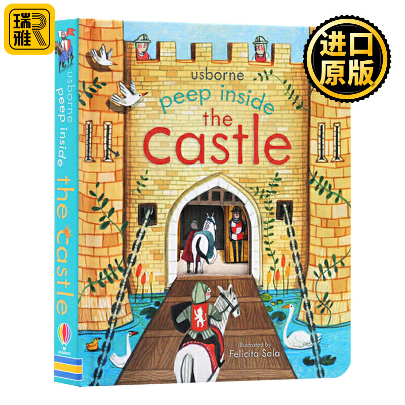 进口原版 peep inside the castle偷偷看里面 城堡 科普知识纸板翻翻
