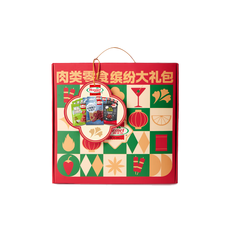 荷美爾（Hormel）牛肉干肉類零食繽紛禮盒490g 休閑零食解饞禮盒團購