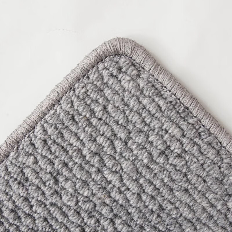 小酒窝地毯羊毛地毯客厅茶几垫子纯羊毛简约家用房间卧室沙发日式新西兰进口 中灰色YMT-B03-加厚大圈 定制尺寸专拍