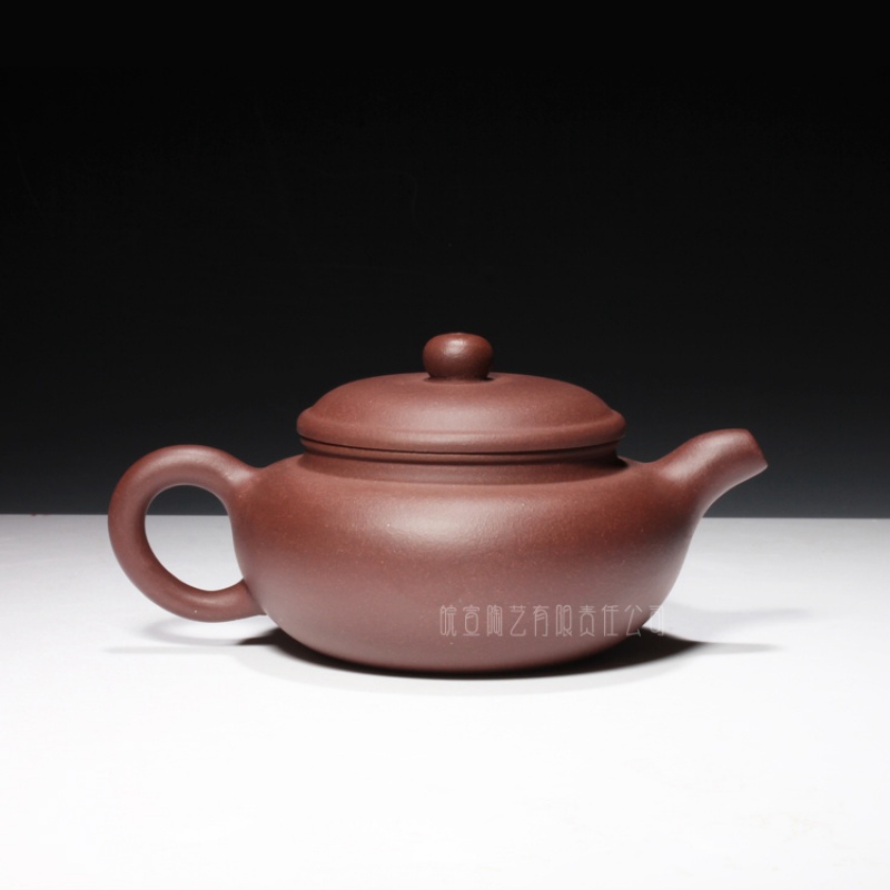 皖宣陶艺 宜兴紫砂壶手工功夫茶具潘洪法原矿紫泥 仿古壶 套装八件套