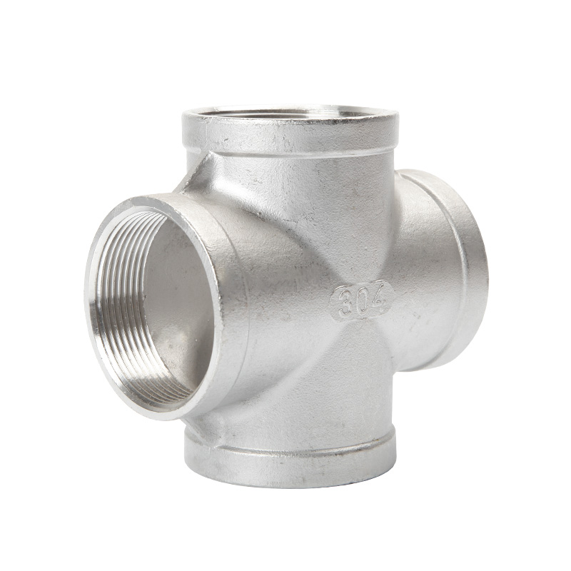 坚弓201/304/316不锈钢丝口四通 四通丝扣接头内螺纹四通内丝四通对丝