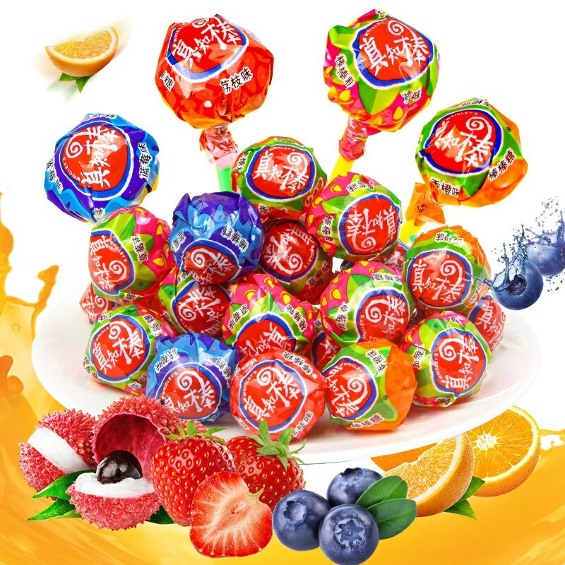 真知棒 水果味草莓荔枝香橙蓝莓混合装散称婚庆喜糖 真知棒94.