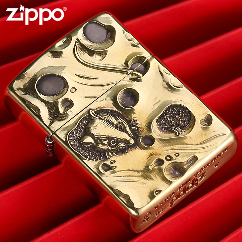 zippo芝宝打火机 3d奶酪鼠限量版盔甲机 防风煤油男士火机 3d奶酪鼠