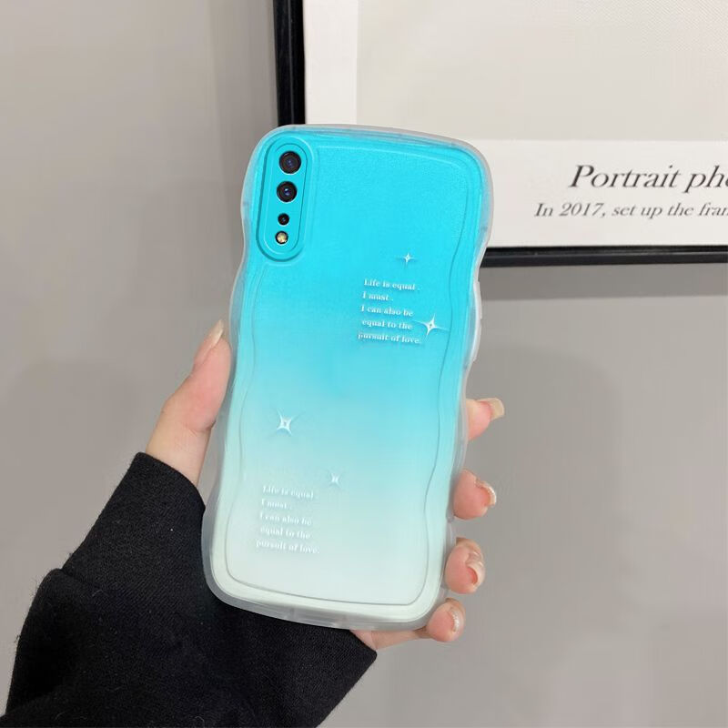 立体公仔vivoy7s手机壳v1913a防摔全包边z5卡通透明新款男女 天蓝色单