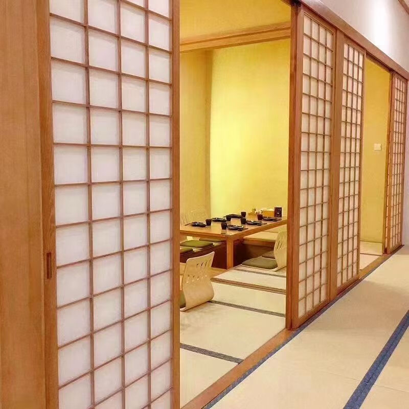 鸿贵日式推拉门格子门定制日料店和室装修日式推拉门实木隔断屏风 0.