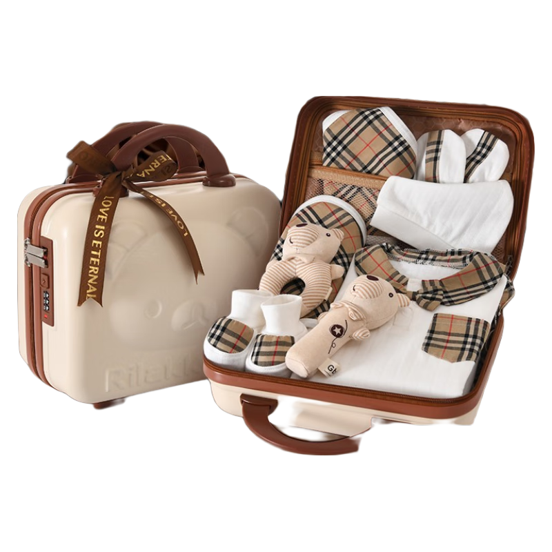 彩婴房婴儿礼盒：英伦风小熊16件套装售价稳定的优质选择