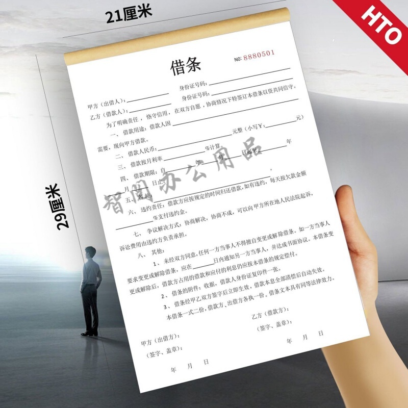 借款正规借条单据法律个人认可欠条本欠款单通用协议担保模板符合x a4