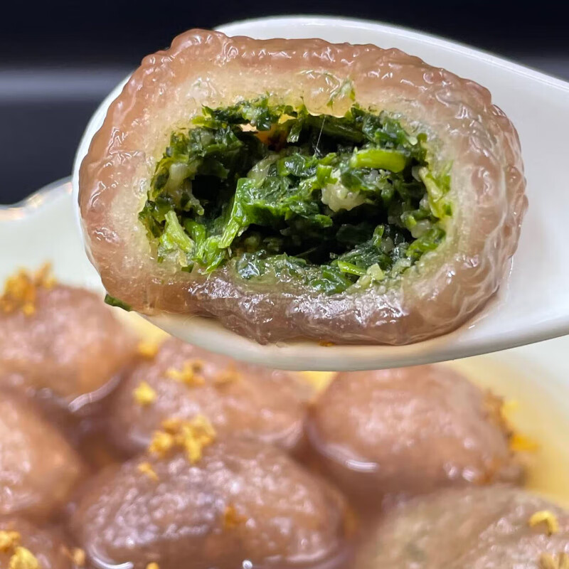 淘藕人正宗纯手工藕粉圆子藕圆藕粉丸子藕粉汤圆元宵扬州宝应特产 荠菜馅(300g/袋*2袋) 300g/袋(内含15个/袋)