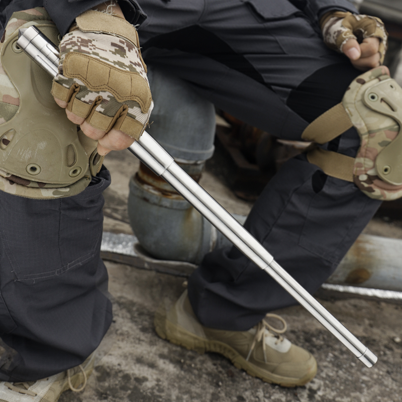 不锈钢实心伸缩甩棍防身男合法武器甩辊棒子自卫防狼便携防爆短棍
