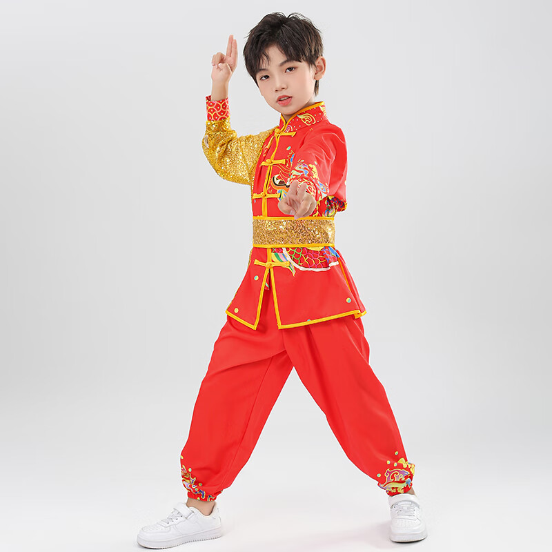 goyn儿童武术服装少儿太极练功服团体比赛演出服功中国功夫训练表演服