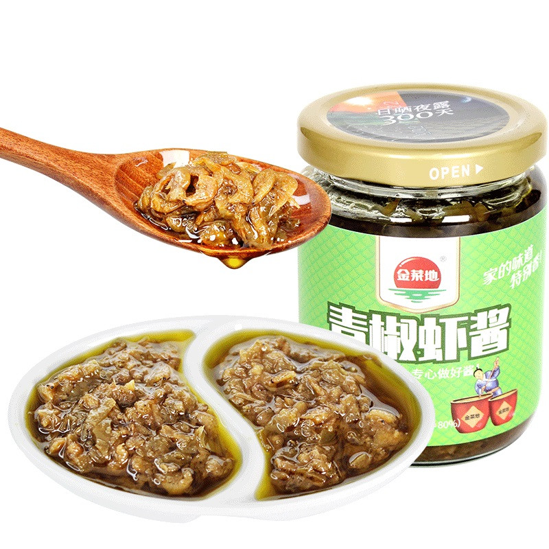 金菜地 青椒虾酱 拌饭拌面酱下饭菜海鲜酱 200g