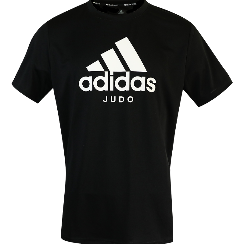 adidas阿迪达斯短袖t恤男圆领新款休闲运动舒适男子短袖 judo黑/白