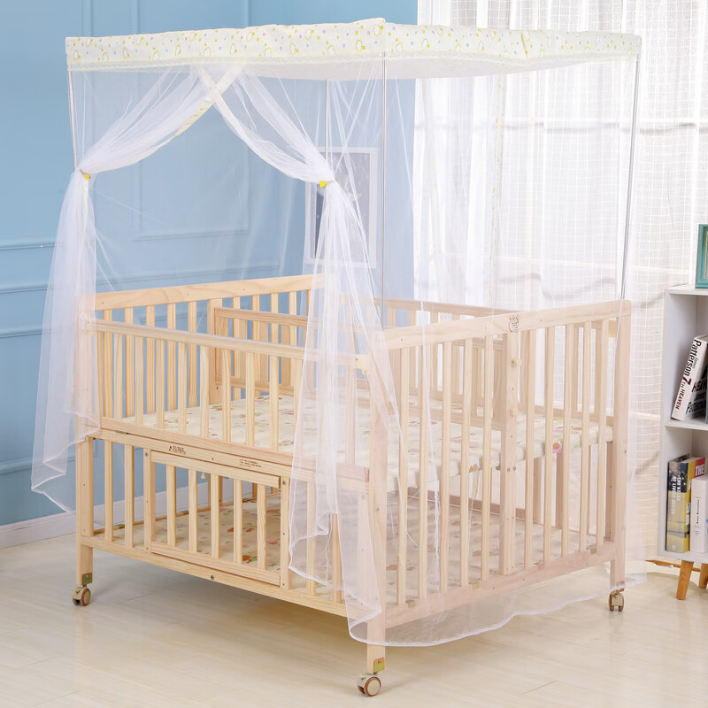 妙普乐可移动双胞胎婴儿床拼接大床边床多功能宝宝bb双人新生儿童床