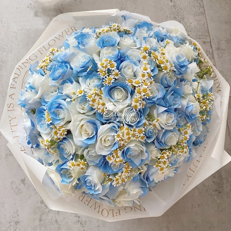 玫瑰花真花求婚表白生日花束送女友爱人老婆同城配送 【天空之城】99