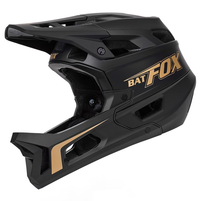 蝠狸（BATFOX）美国FOX头盔山地车全盔BMX越野全盔速降绿道林道全盔自行车安全帽 LA108-黄金色 L(59-61CM)