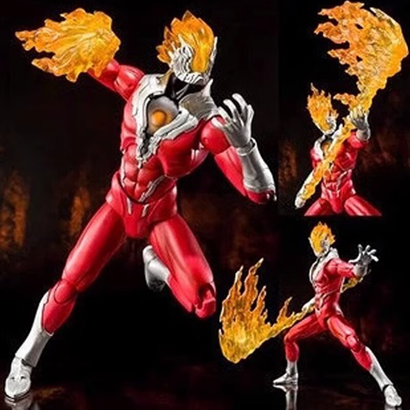 昱钧红莲火焰奥特曼shf手办关节可动赛罗人偶银河格斗布莱泽奥特手办