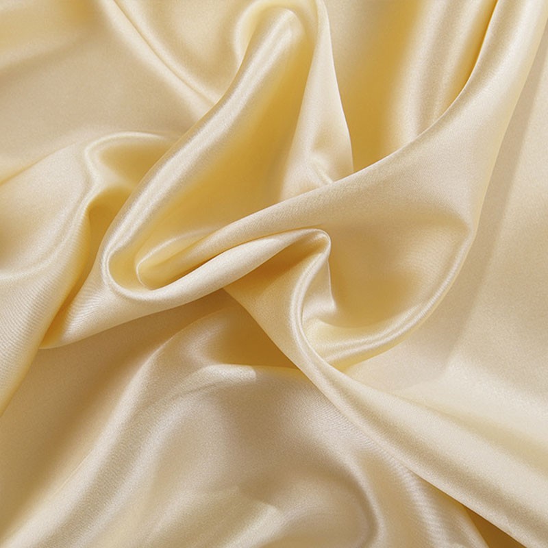 桑宋真丝素绉缎面料19姆100%桑蚕丝旗袍礼服睡衣布料丝绸可做内衬里布
