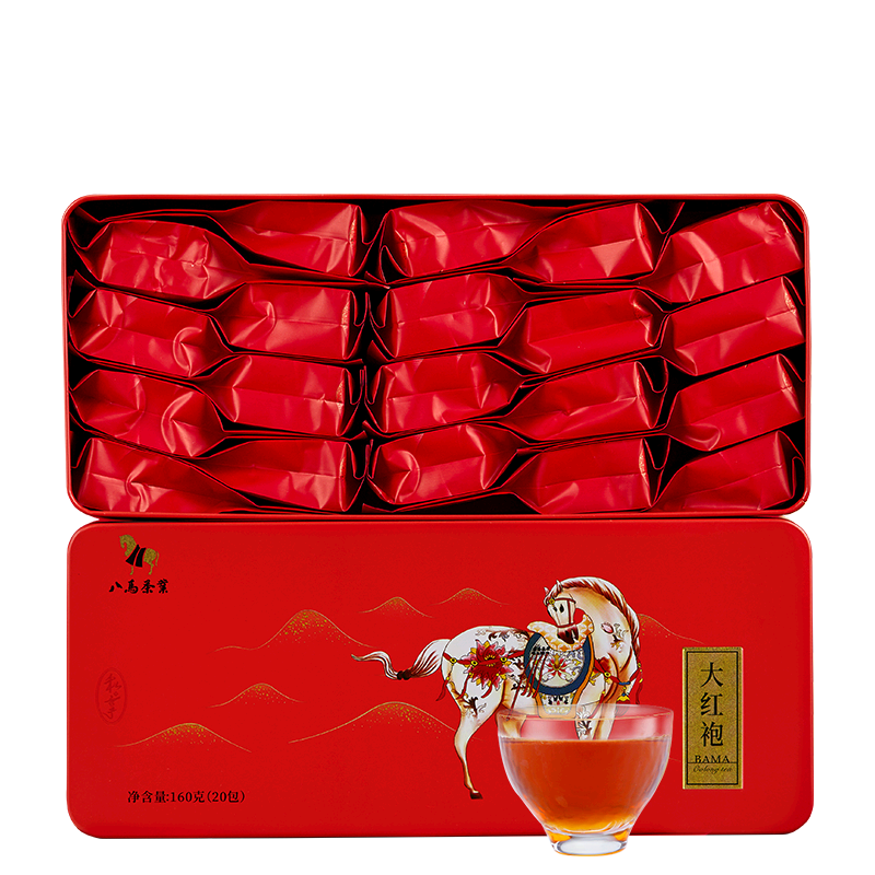 八马茶业 武夷山岩茶 大红袍 乌龙茶 茶叶自己喝 盒装160g