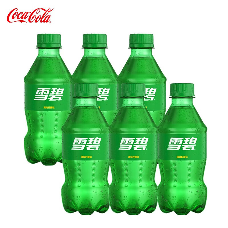 可口可乐（Coca-Cola）汽水碳酸饮料300ml小瓶装系列 雪碧300ml*6瓶