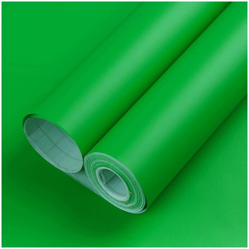 纯色自粘墙纸即时贴幼儿园电脑刻字贴纸水广告不干胶贴纸 嫩绿45厘米*