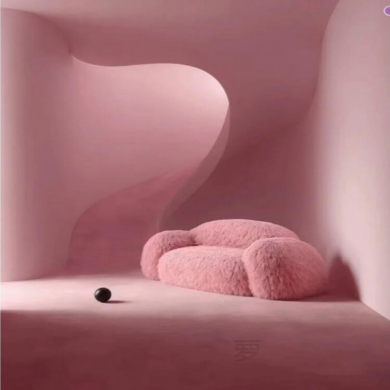 缦宛木石软萌少女心沙发欧美ins 创意沙发 粉红色(可颜色) 双人