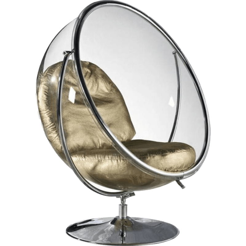 欧芳庭 网红泡泡椅 室内露台卧室公主ins民宿家用阳台单人透明太空玻璃吊椅 落地不锈钢款