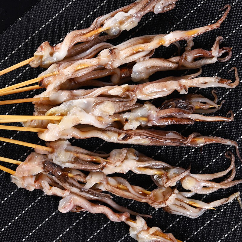 包海鲜鱿鱼头串涮锅烧烤油炸小食材半成品手把鱿鱼小串铁板大鱿鱼须串