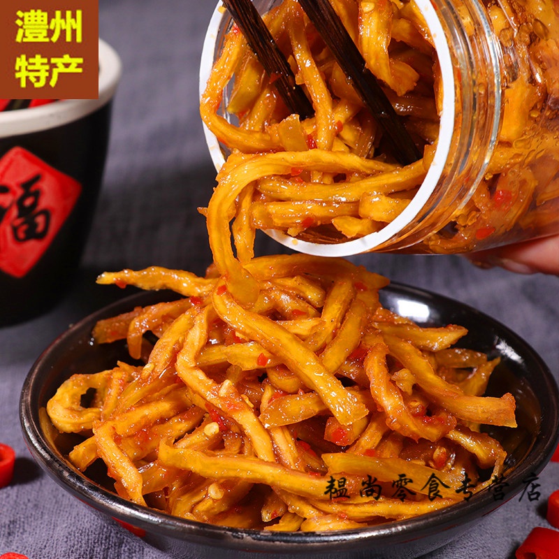 维霆湖南常德澧县特产香辣木瓜丝干酱菜可口爽口休闲零食