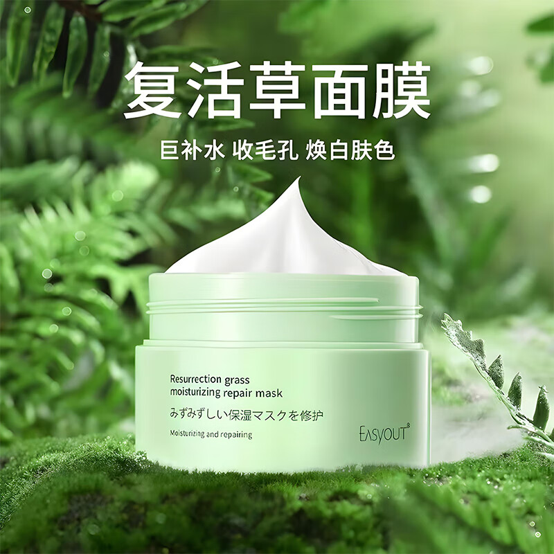 韩芭莎(hanbasha)日本进口复活草补水面膜睡眠涂抹式补水保湿收缩毛孔