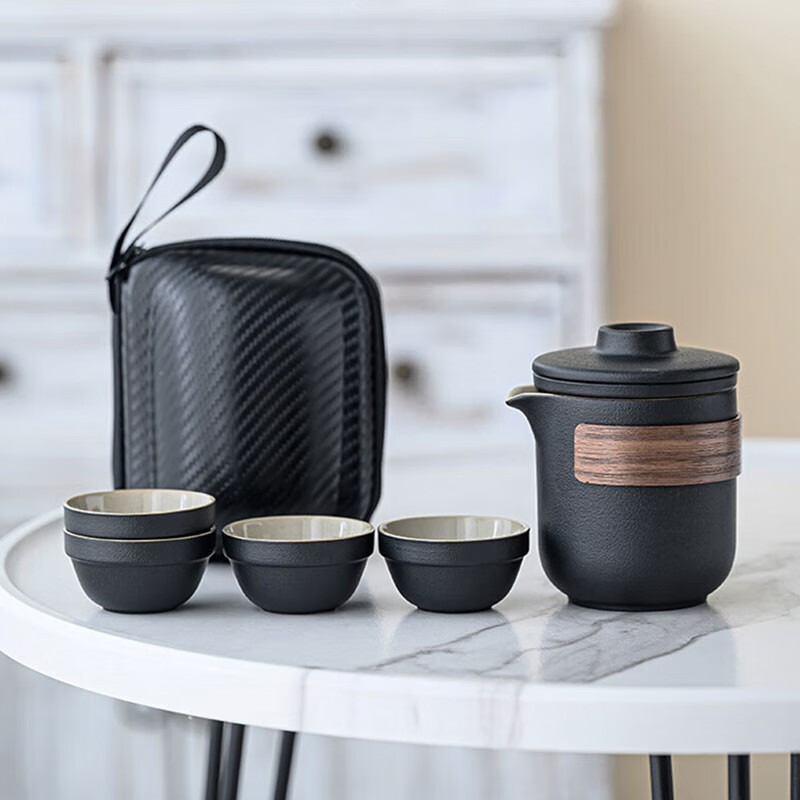 几物森林（JIWUSENLIN） 快客杯旅行茶具套装户外便携式泡茶功夫茶杯随身茶水分离泡茶壶 轩墨快客杯