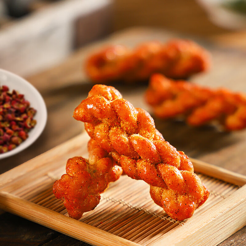 刺猬阿甘 大包装嗨吃款网红办公室休闲零食下午茶小吃 小麻花四种口味360g约100根