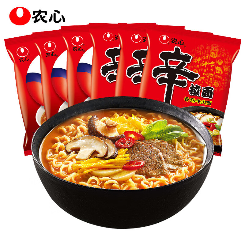 农心辛拉面 辣白菜韩式拉面 芝士拌面 即食煮面海鲜汤面火锅方便面 辛