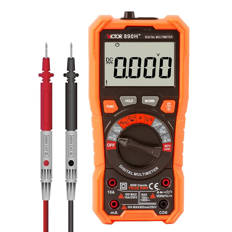 胜利仪器(victor)万用表数字电工多用表真有效值自动量程电流电压电阻