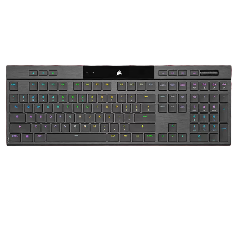 USCORSAIR 美商海盗船 K100 Air 三模键盘 黑色 CHERRY MX 超薄触觉轴 无光