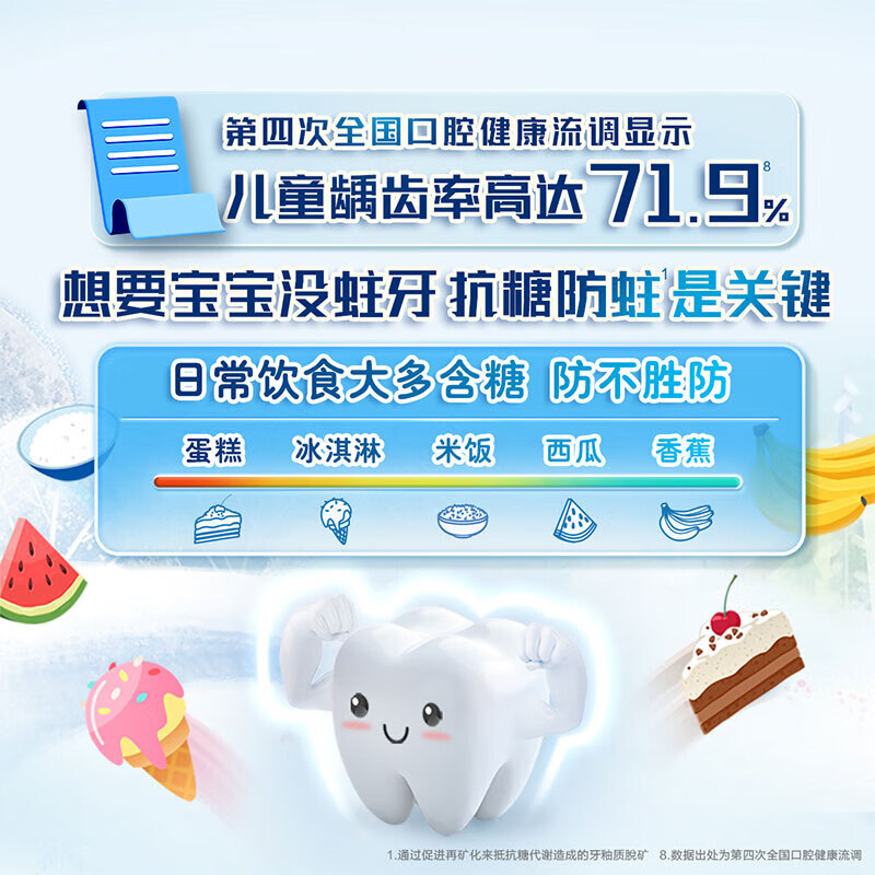 佳洁士儿童牙膏防蛀固齿安全低氟【2-12岁】宝宝牙膏蛀牙防护 【蜘蛛侠+雪宝】抗糖60g+双效90g