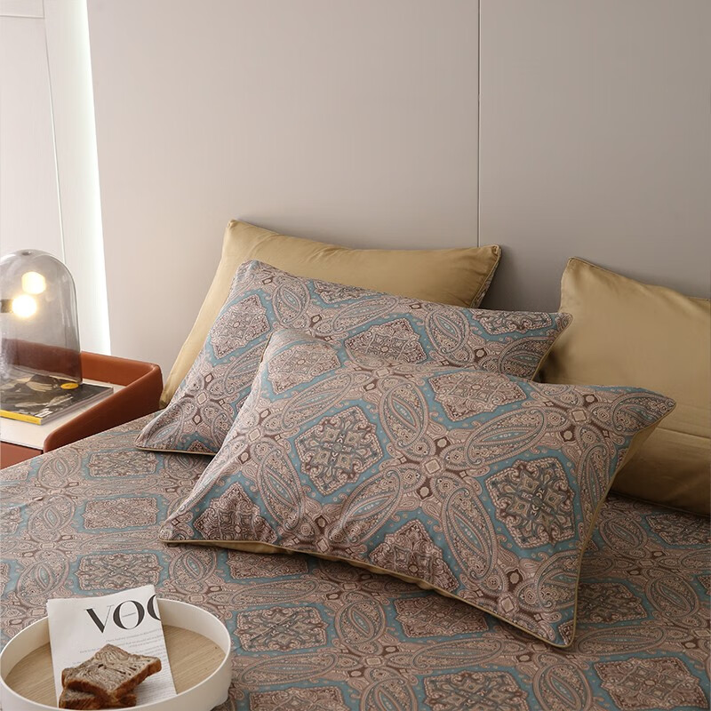 柳庭家纺 床单纯棉长绒棉60支 外贸全棉贡缎床单1.51.8米床 四季花香 床单240*260cm