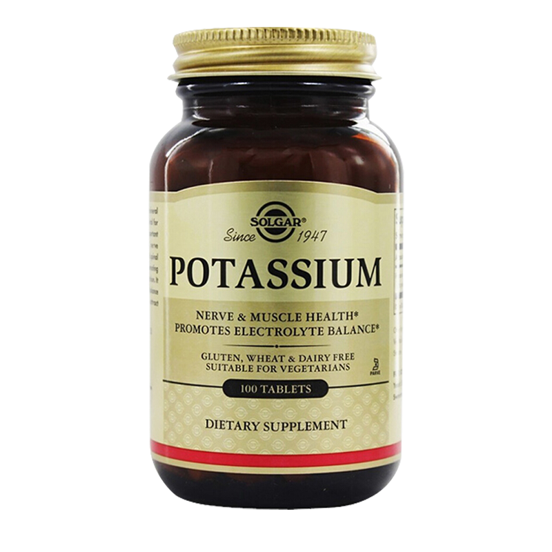 美国进口solgar葡萄糖酸钾片补钾成人缺钾补钾利尿补钾微量元素低钾血