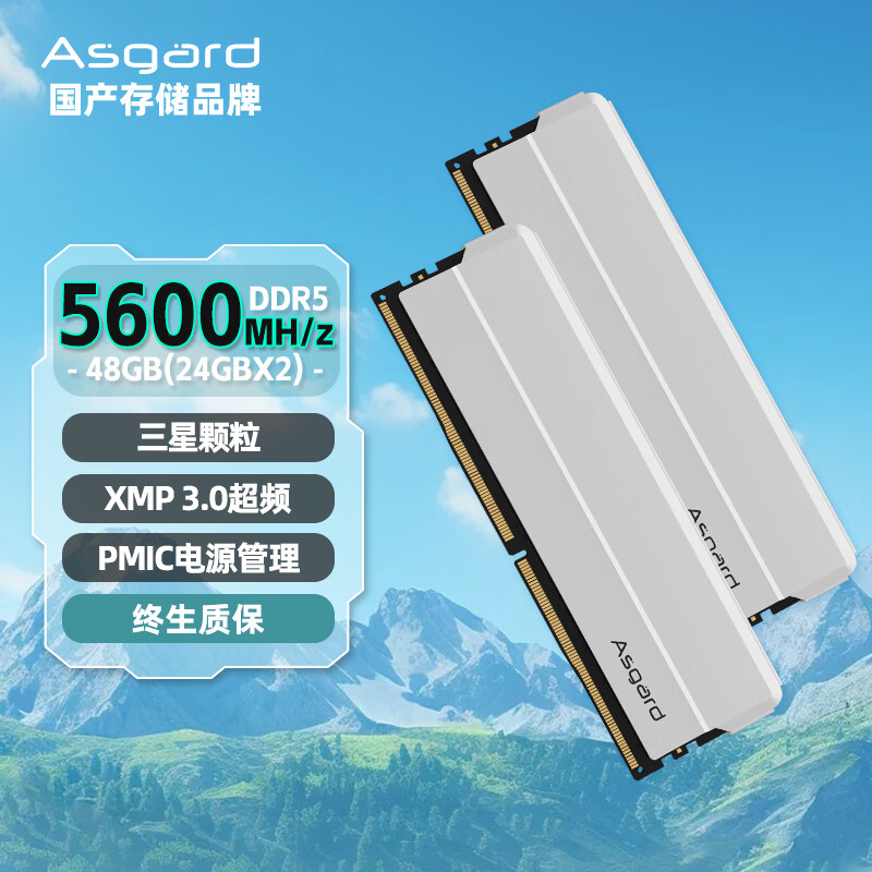 ˹أAsgard48GB(24GBx2)װ DDR5 5600 ̨ʽڴ ϵʵ645.66Ԫ