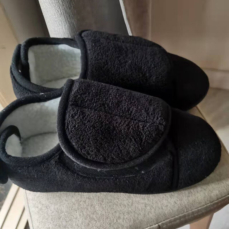 索涉(suoshe)大脚趾受伤专用鞋老人脚背高宽肥脚肿老人脚肿棉鞋加宽