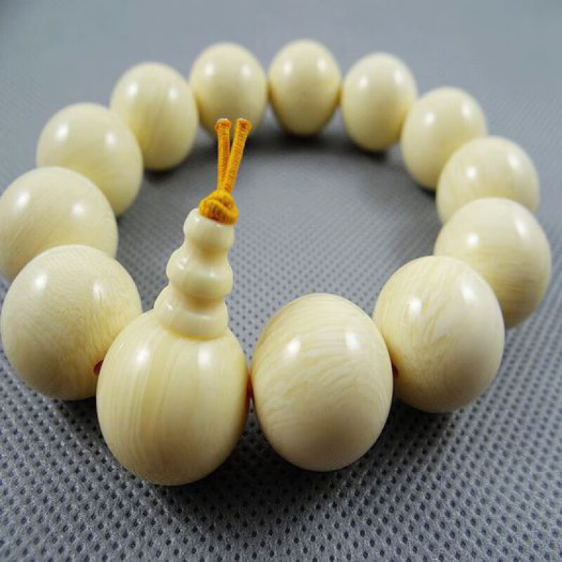 天魅时尚象牙果手串仿河马牙天然树脂正圆佛珠男女情侣款流行风手链
