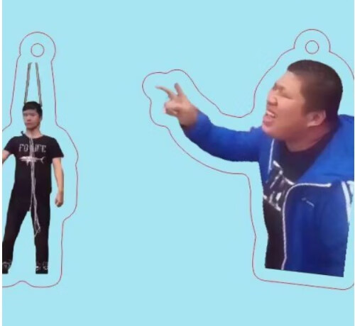 小亮双击早期整活网红亚克力钥匙扣 唐老鸭虎哥钥匙扣一对(各一个)