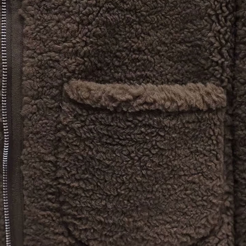 子牧棉麻秋冬装 女韩版百搭上衣百搭显瘦加厚开衫外套8095 杏色 均码 (建议95-145斤)